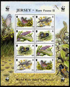 Jersey 2004 WWF - Endangered Species perf sheetlet containing 8 values ( two sets of 4) unmounted mint as SG MS 1162