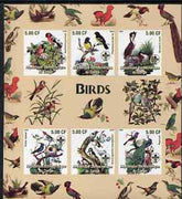 Congo 2005 Birds imperf sheetlet containing 6 values each with Scouts Logo unmounted mint