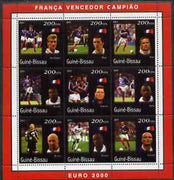 Guinea - Bissau 2001 Football perf sheetlet containing 9 values (9 x 200 FCFA) unmounted mint Mi 1334-42