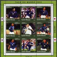 Guinea - Bissau 2001 Football World Cup (Italy) perf sheetlet containing 9 values (9 x 350 FCFA) unmounted mint Mi 1379-87
