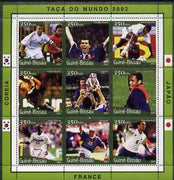 Guinea - Bissau 2001 Football World Cup (France) perf sheetlet containing 9 values (9 x 350 FCFA) unmounted mint Mi 1388-96
