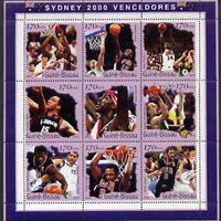 Guinea - Bissau 2001 Sydney Olympic Games perf sheetlet containing 9 values (Basketball) unmounted mint Mi 1297-1305