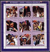 Guinea - Bissau 2001 Sydney Olympic Games perf sheetlet containing 9 values (Basketball) unmounted mint Mi 1297-1305
