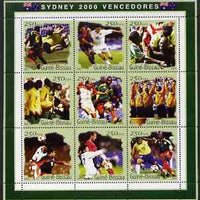 Guinea - Bissau 2001 Sydney Olympic Games perf sheetlet containing 9 values (Football) unmounted mint Mi 1306-14