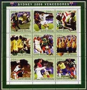 Guinea - Bissau 2001 Sydney Olympic Games perf sheetlet containing 9 values (Football) unmounted mint Mi 1306-14