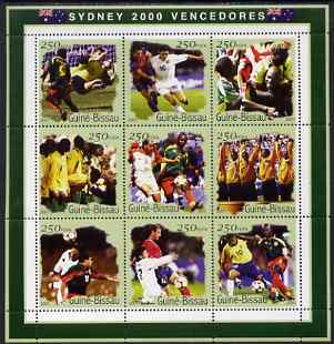 Guinea - Bissau 2001 Sydney Olympic Games perf sheetlet containing 9 values (Football) unmounted mint Mi 1306-14