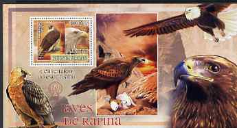 Guinea - Bissau 2007 Birds of Prey - Eagles large perf s/sheet containing 1 value (Scout logo in background) unmounted mint