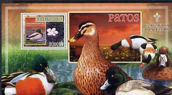 Guinea - Bissau 2007 Birds - Ducks large perf s/sheet containing 1 value (Scout logo in background) unmounted mint