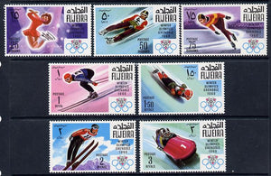 Fujeira 1968 Grenoble Winter Olympics perf set of 7 unmounted mint, Mi 214-20A