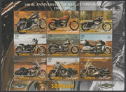 Somalia 2003 Harley Davidson Motorcycles perf sheetlet containing 9 values unmounted mint. Note this item is privately produced and is offered purely on its thematic appeal. .