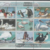 Madagascar 1999 Birds perf sheetlet containing complete set of 9 values unmounted mint. Note this item is privately produced and is offered purely on its thematic appeal, it has no postal validity