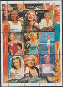 Madagascar 1999 History of the American Cinema - Marilyn Monroe perf sheetlet containing 9 values unmounted mint. Note this item is privately produced and is offered purely on its thematic appeal, it has no postal validity