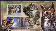Guinea - Bissau 2007 Birds - Owls #1 large perf s/sheet containing 1 value (Scout logo in background) unmounted mint