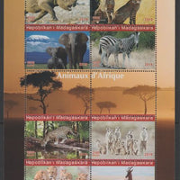 Madagascar 2019 Animals of Africa perf sheetlet containing 8 values unmounted mint. Note this item is privately produced and is offered purely on its thematic appeal, it has no postal validity