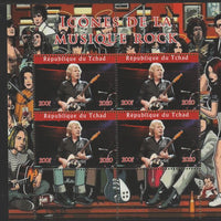 Chad 2020 Rock Music Icons of the Twentieth Century - Rick Parfitt perf sheetlet containing 4 values unmounted mint.