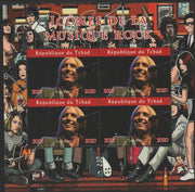 Chad 2020 Rock Music Icons of the Twentieth Century - Tom Petty perf sheetlet containing 4 values unmounted mint.