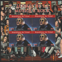 Chad 2020 Rock Music Icons of the Twentieth Century - Elton John perf sheetlet containing 4 values unmounted mint.