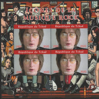 Chad 2020 Rock Music Icons of the Twentieth Century - John Lennon perf sheetlet containing 4 values unmounted mint.