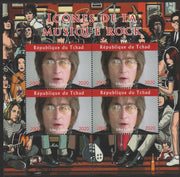 Chad 2020 Rock Music Icons of the Twentieth Century - John Lennon perf sheetlet containing 4 values unmounted mint.