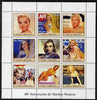 St Thomas & Prince Islands 2003 Marilyn Monroe perf sheetlet #2 containing 9 values unmounted mint Mi 2400-08