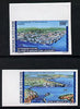 Ivory Coast 1975 Abidjan Port 35f & 100f imperf marginal singles from limited printing unmounted mint