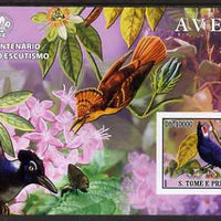 St Thomas & Prince Islands 2007 Birds #2 large imperf s/sheet containing 1 value (Scout logo in background) unmounted mint