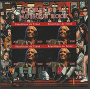 Chad 2020 Rock Music Icons of the Twentieth Century - Tom Petty imperf sheetlet containing 4 values unmounted mint.