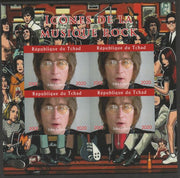 Chad 2020 Rock Music Icons of the Twentieth Century - John Lennon imperf sheetlet containing 4 values unmounted mint.