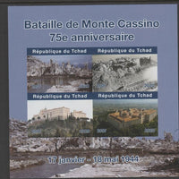 Chad 2020 75th Anniversary of Battle of Monte Cassino imperf sheetlet containing 4 values unmounted mint.