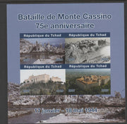 Chad 2020 75th Anniversary of Battle of Monte Cassino imperf sheetlet containing 4 values unmounted mint.