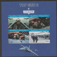 Madagascar 2020 Top Gun 2 - Maverick imperf sheetlet containing 4 values unmounted mint.
