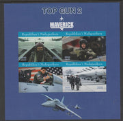Madagascar 2020 Top Gun 2 - Maverick imperf sheetlet containing 4 values unmounted mint.