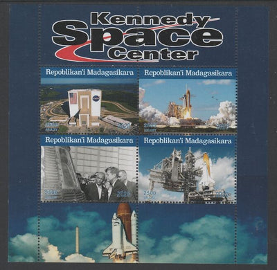 Madagascar 2020 Kennedy Space Centre perf sheetlet comprising 4 values unmounted mint. Note this item is privately produced and is offered purely on its thematic appeal