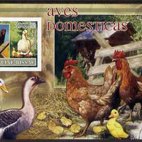 Guinea - Bissau 2007 Birds - Chickens large imperf s/sheet containing 1 value (Scout logo in background) unmounted mint