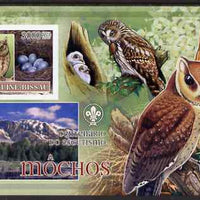 Guinea - Bissau 2007 Birds - Owls #2 large imperf s/sheet containing 1 value (Scout logo in background) unmounted mint