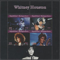 Madagascar 2020 Whitney Houston perf sheetlet containing 4 values unmounted mint. Note this item is privately produced and is offered purely on its thematic appeal