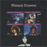 Madagascar 2020 Whitney Houston imperf sheetlet containing 4 values unmounted mint. Note this item is privately produced and is offered purely on its thematic appeal