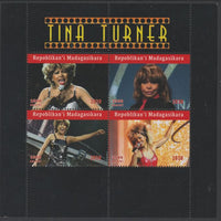 Madagascar 2020 Tina Turner perf sheetlet containing 4 values unmounted mint. Note this item is privately produced and is offered purely on its thematic appeal