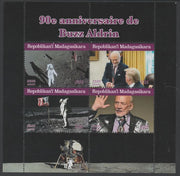 Madagascar 2020 Buzz Aldrin 90th Birthday perf sheetlet containing 4 values unmounted mint. Note this item is privately produced and is offered purely on its thematic appeal