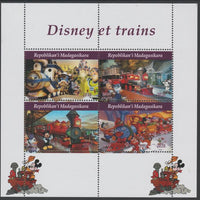Madagascar 2020 Disney Trains perf sheetlet containing 4 values unmounted mint. Note this item is privately produced and is offered purely on its thematic appeal
