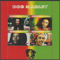 Chad 2020 Bob Marley perf sheetlet containing 4 values unmounted mint. Note this item is privately produced and is offered purely on its thematic appeal