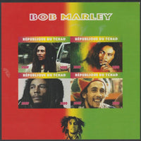 Chad 2020 Bob Marley imperf sheetlet containing 4 values unmounted mint. Note this item is privately produced and is offered purely on its thematic appeal