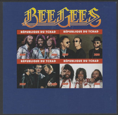 Chad 2020 Bee Gees imperf sheetlet containing 4 values unmounted mint. Note this item is privately produced and is offered purely on its thematic appeal