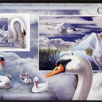 Guinea - Bissau 2007 Birds - Swans large imperf s/sheet containing 1 value (Scout logo in background) unmounted mint