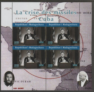 Madagascar 2020 Cuba Missile Crisis #1 perf sheetlet containing 4 values unmounted mint. Note this item is privately produced and is offered purely on its thematic appeal