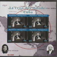 Madagascar 2020 Cuba Missile Crisis #1 imperf sheetlet containing 4 values unmounted mint. Note this item is privately produced and is offered purely on its thematic appeal