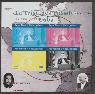 Madagascar 2020 Cuba Missile Crisis #2 imperf sheetlet containing 4 values unmounted mint. Note this item is privately produced and is offered purely on its thematic appeal