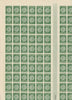 Israel 1950-54 Jewish Coins 3rd series 10pr green, the complete sheet of 90 containing 10 tête-bêche pairs plus 10 tête-bêche gutter pairs and 'white spot under IS' on R5/6. Hinge marks in margins only and folded along central per……Details Below