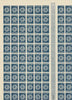 Israel 1950-54 Jewish Coins 3rd series 30pr deep blue, the complete sheet of 90 containing 10 tête-bêche pairs plus 10 tête-bêche gutter pairs. Hinge marks in margins only and folded along central perfs, SG45/a cat £115 for tête-b……Details Below