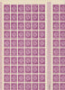 Israel 1950-54 Jewish Coins 3rd series 45pr deep mauve, the complete sheet of 90 containing 10 tête-bêche pairs plus 10 tête-bêche gutter pairs. Hinge marks in margins only and folded along central perfs, SG48/a cat £340 for tête-……Details Below